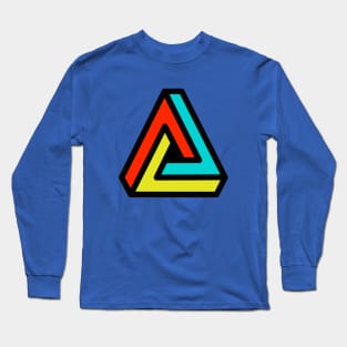 3D Penrose Impossible Triangle Long Sleeve T-Shirt